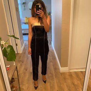 A.B.S by Allen Schwartz black gold jumpsuit